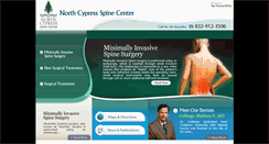 Desktop Screenshot of northcypressspinecenter.com