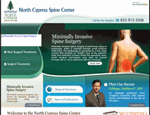 Tablet Screenshot of northcypressspinecenter.com